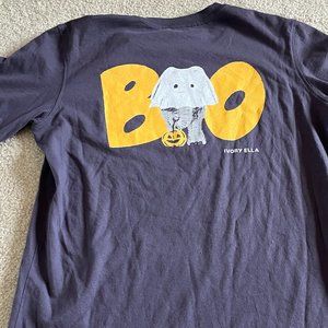 Ivory Ella Women's Halloween Boo ling sleeve shirt size XS Greystone